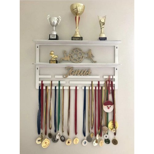 Kahe riiuliga medaliriiul